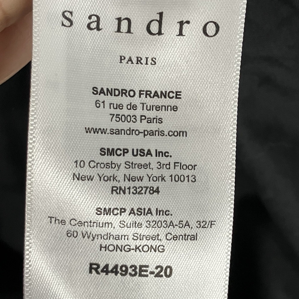 Sandro Paris Dress Womens Size M Black Lace Trim Fit Flare Sleeveless NWT - Picture 12 of 16